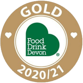 food drink devon gold logo